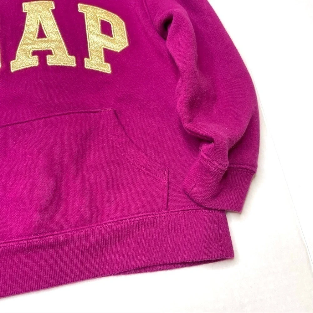 Gap Kids Logo Hoodie In Burgundy And Gold